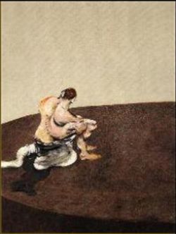 Peinture sur toile de Francis Bacon triptyque, Trois personnages dans une pièce - partie 1 reproduction peinte à la main