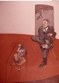 Peinture sur toile de Francis Bacon triptyque, Two figures on a bed with attendants 1968 - Part 3 reproduction peinte à la main