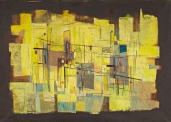 Francis Bott, Composition, 1952 reproduction peinte à la main