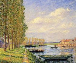 Peinture sur toile de Francis Picabia Canal A St. Mammes reproduction peinte à la main