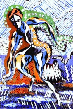 Peinture sur toile de Francis Picabia Soleil Levant reproduction peinte à la main