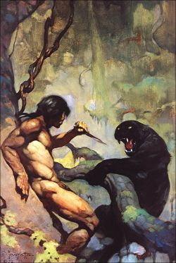 Frank Frazetta Black Panther 1972 reproduction peinte à la main