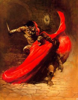 Frank Frazetta Coanan The Barbarian Kill reproduction peinte à la main