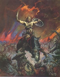 Frank Frazetta Conan The Barbarian reproduction peinte à la main