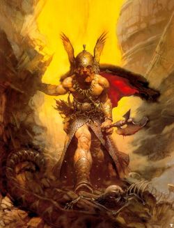 Frank Frazetta Dark Kingdom reproduction peinte à la main