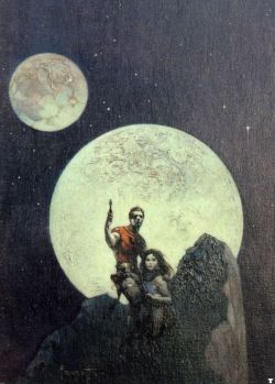 Frank Frazetta Man With Laser Gun reproduction peinte à la main