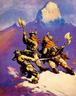 Frank Frazetta Snow reproduction peinte à la main
