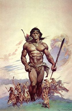 Frank Frazetta Tarzan And The Ant Men reproduction peinte à la main