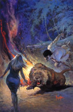 Frank Frazetta Tarzan And The Jewels Of Opar reproduction peinte à la main