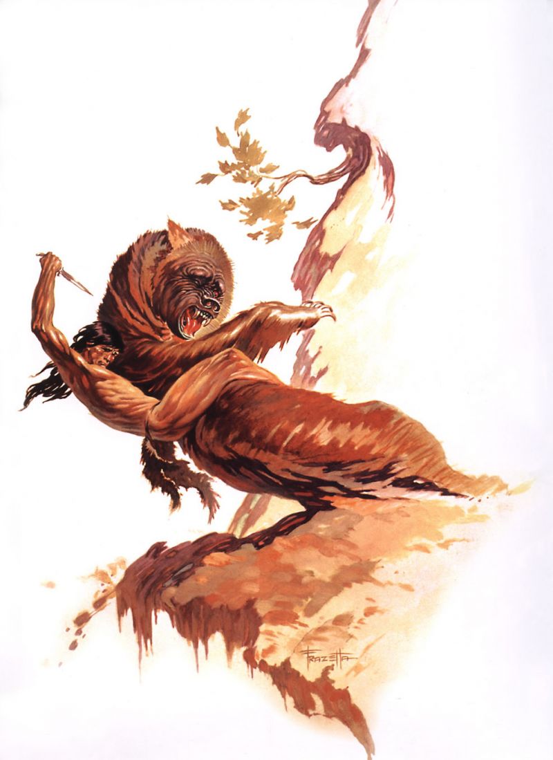 Frank Frazetta Tarzan At The Earth Core