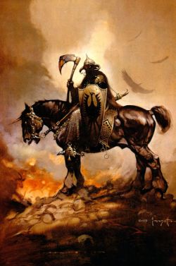 Frank Frazetta The Death Dealer reproduction peinte à la main