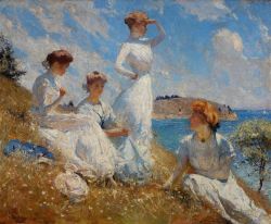 Frank W. Benson Summer 1909 reproduction peinte à la main