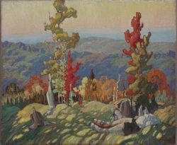 Franklin Carmichael, Festive Autumn, 1921 reproduction peinte à la main