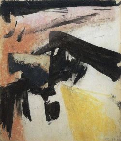 Peinture sur toile de Franz Kline Abstraction 1955 reproduction peinte à la main