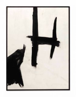 Peinture sur toile de Franz Kline Curvinal 1961 reproduction peinte à la main