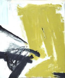 Peinture sur toile de Franz Kline Zinc Yellow 1959 reproduction peinte à la main