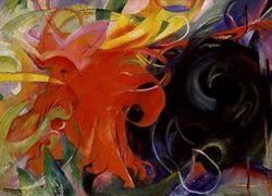 Franz Marc Fighting Forms 1914 reproduction peinte à la main