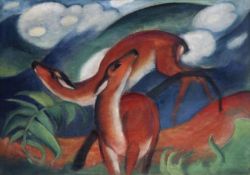 Franz Marc Red Deer Ii 1912 reproduction peinte à la main