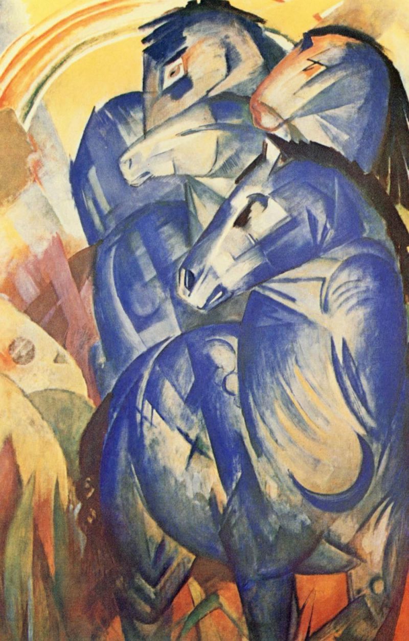 Franz Marc The Tower Of Blue Horses Der Turm Der Blauen Pferde 1913