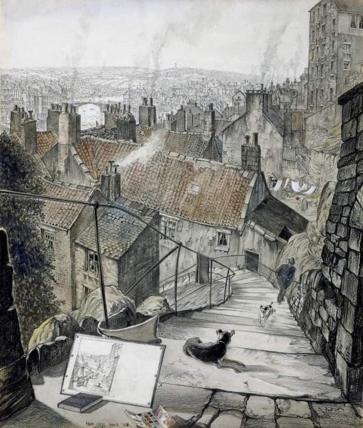 Fred Cecil Jones Chimneys And Curved Stairs Whitby