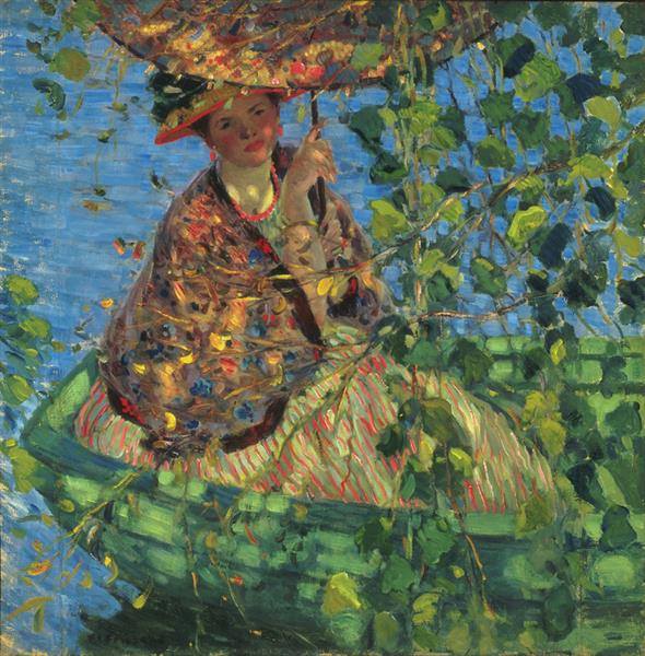 Frederick Carl Frieseke Through The Vines Ca. 1908