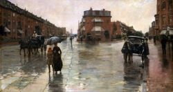 Frederick Childe Hassam Rainy Day Bosto 1885 reproduction peinte à la main