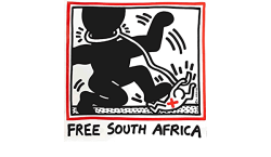 Peinture sur toile de Free South Africa By Keith Haring 2 reproduction peinte à la main