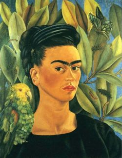 Peinture sur toile de Frida Kahlo, Autoportrait Avec Bonito reproduction peinte à la main