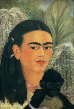Peinture sur toile de Frida Kahlo, Fulang-Chang et moi reproduction peinte à la main