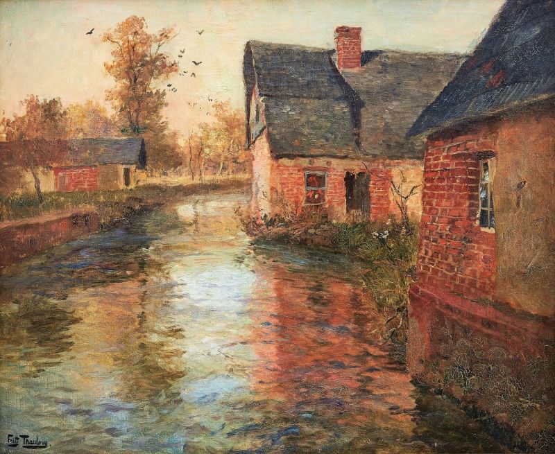 Frits Thaulow A River Passing Arques-la-bataille Ca. 1895