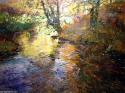 Frits Thaulow At Quimperle 1901 reproduction peinte à la main