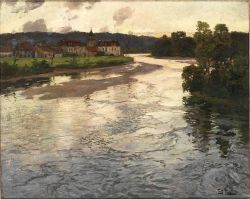 Frits Thaulow La Dordogne 1903 reproduction peinte à la main