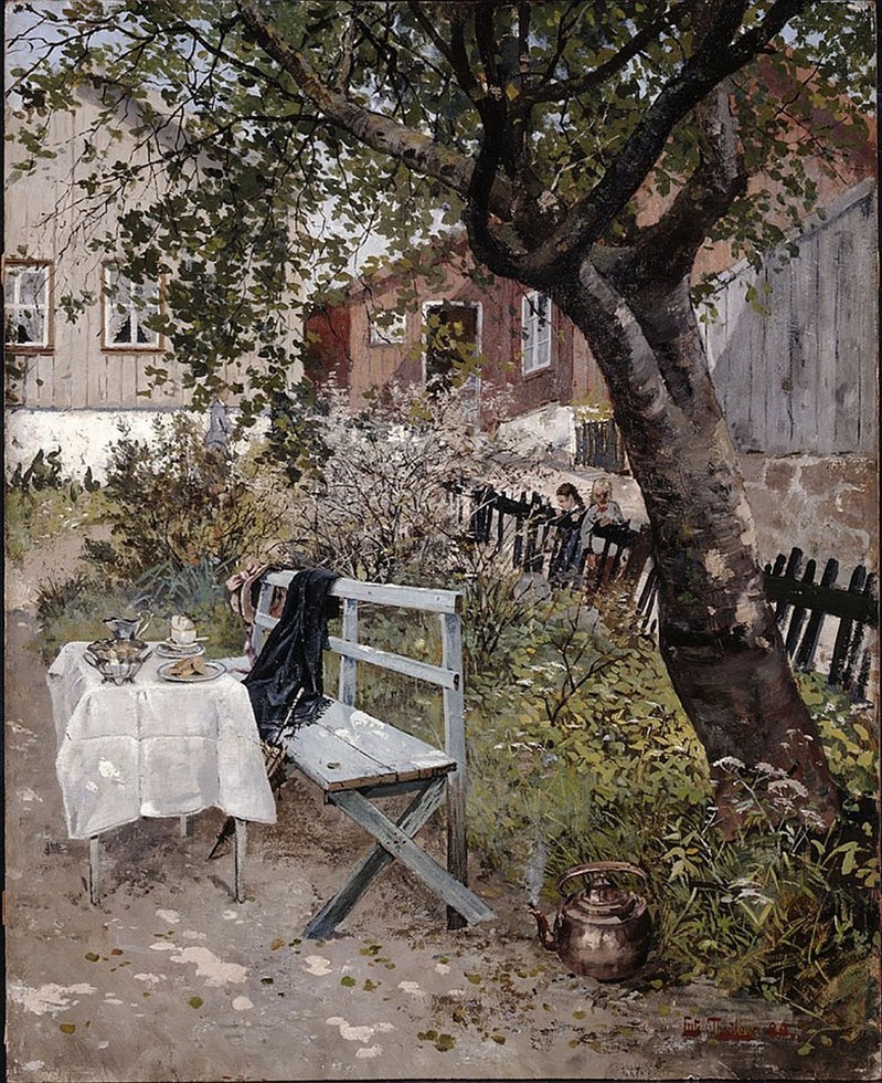 Frits Thaulow, Summer Day in the Garden, 1880
