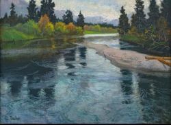Fritz Thaulow River 1883 reproduction peinte à la main