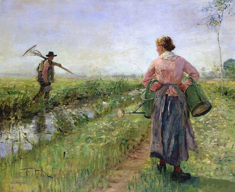 Fritz von Uhde, In the Morning, 1889