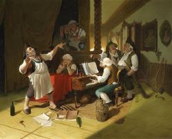 Peinture sur toile de Gabor Vida The Celebrating Servant reproduction peinte à la main