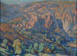 Gabriel Marius Adolphe Moiselet Paysage A Lempdes reproduction peinte à la main