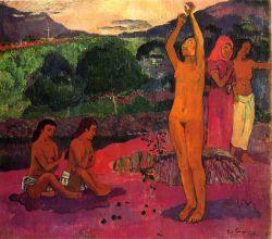 Peinture sur toile de Gauguin, L'invocation reproduction peinte à la main