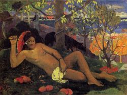 Peinture sur toile de Gauguin, La femme du roi reproduction peinte à la main