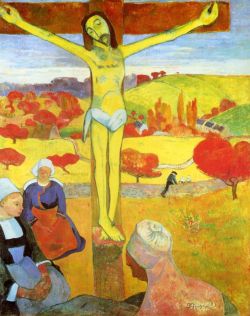Peinture sur toile de Gauguin, Le christ jaune reproduction peinte à la main