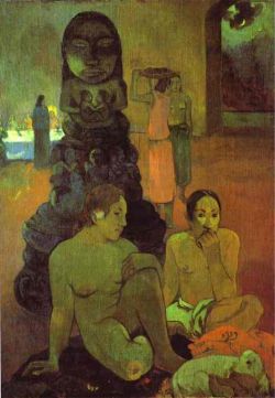 Peinture sur toile de Gauguin, Le grand Bouddha reproduction peinte à la main