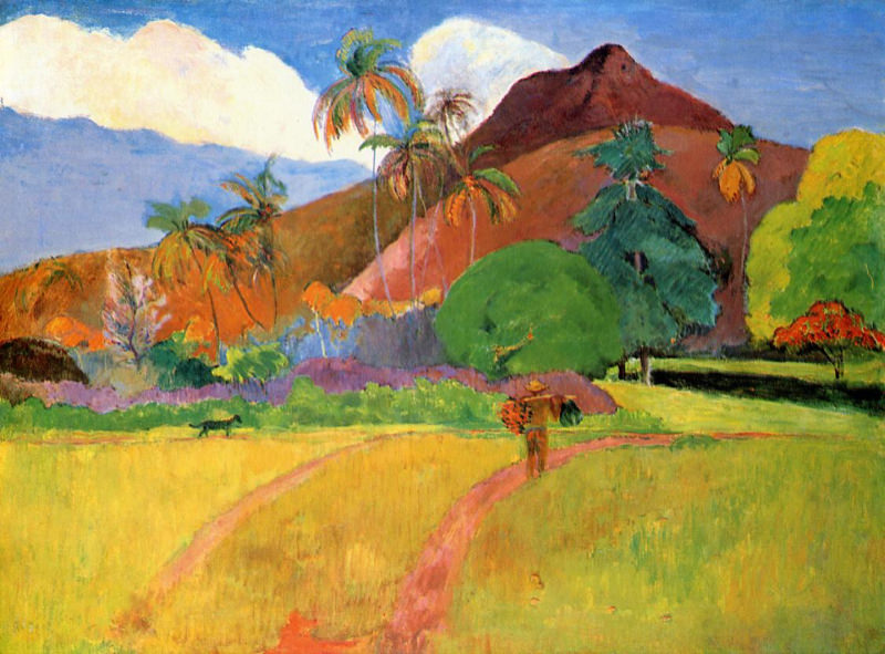 Gauguin, Montagnes à Tahiti