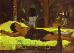 Peinture sur toile de Gauguin, Nativité reproduction peinte à la main