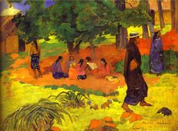 Peinture sur toile de Gauguin, Taperaa Mahana reproduction peinte à la main