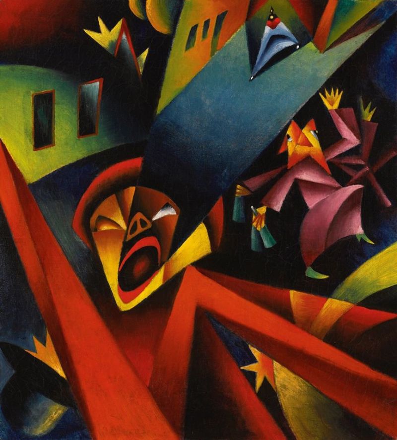 Georg Scholz Nachtlicher Larm - Bruit Nocturne - 1919