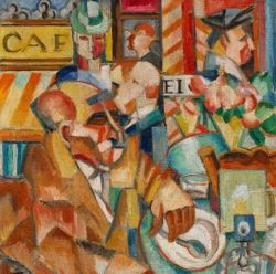 Georg Tappert Cafe - 1917 reproduction peinte à la main