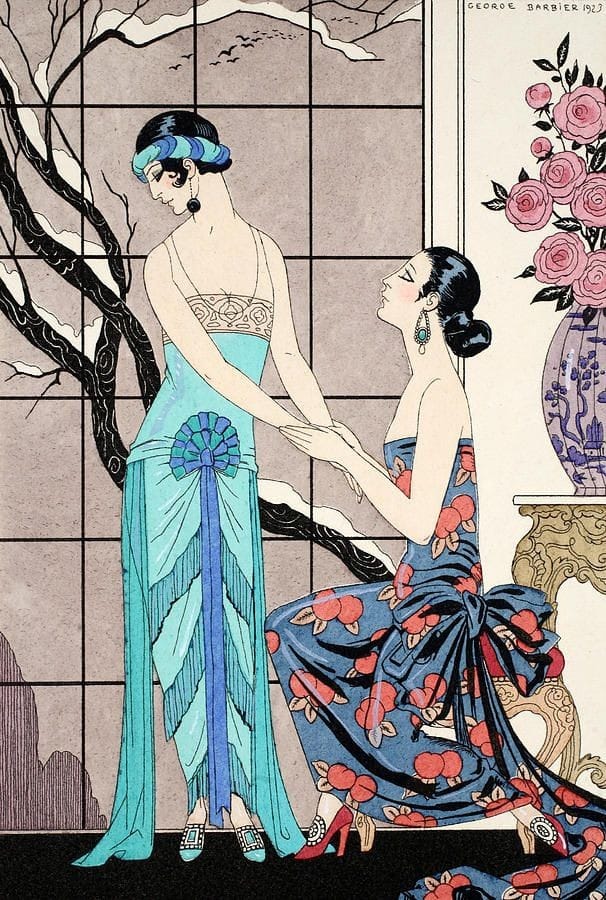 George Barbier Art Nouveau - The Difficult Admission