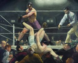 George Bellows Dempsey And Firpo - 1924 reproduction peinte à la main