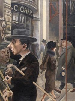George Gosz Street Scene 1925. reproduction peinte à la main