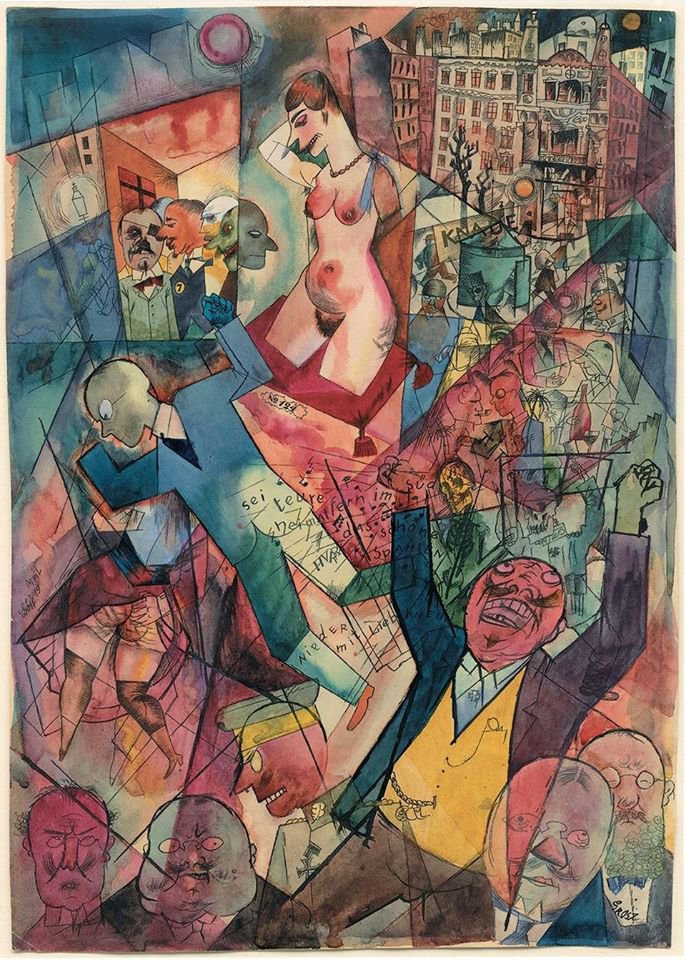 George Grosz Panorama Down With Liebknecht 1919